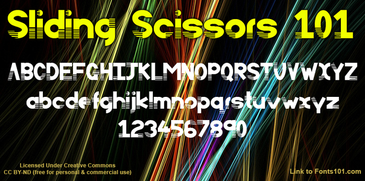 Sliding Scissors 101字体 1