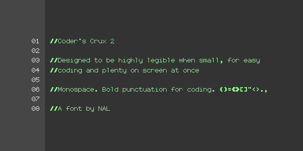 Coder's Crux 2字体 2