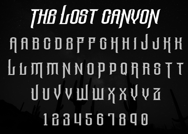 The Lost Canyon字体 1