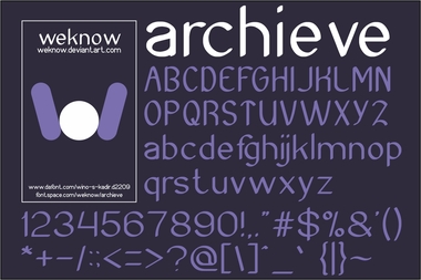 Archieve字体