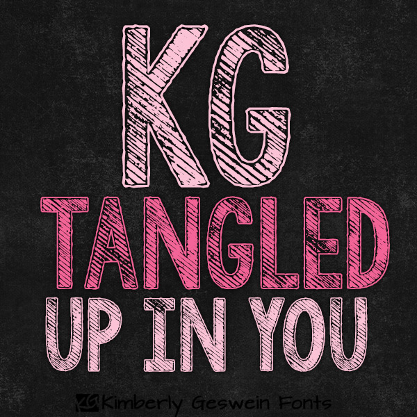 KG Tangled Up In You 字体 2