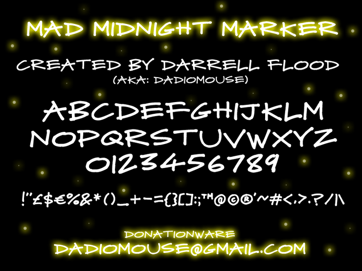 Mad Midnight Marker字体 1