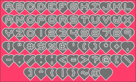Hearts BRK字体 1