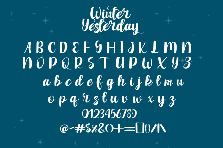 Winter Yesterday字体 1
