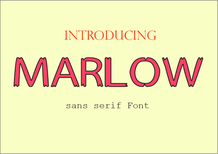 MARLOW字体 2