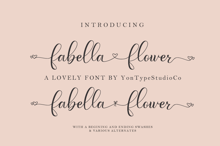 fabella flower字体 8