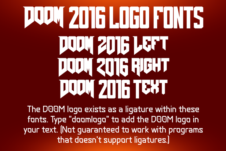 DOOM 2016字体 1