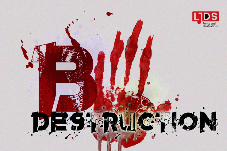 B Destruction字体 3