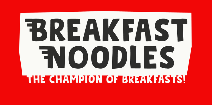 Breakfast Noodles字体 1