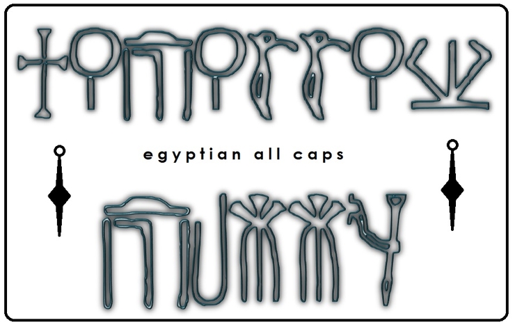 Egyptian All Caps字体 1