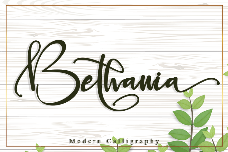 Bethania字体 1
