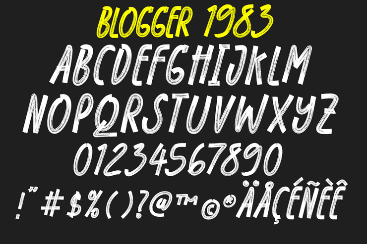 BLOGGER 1983 BRUSH字体 2