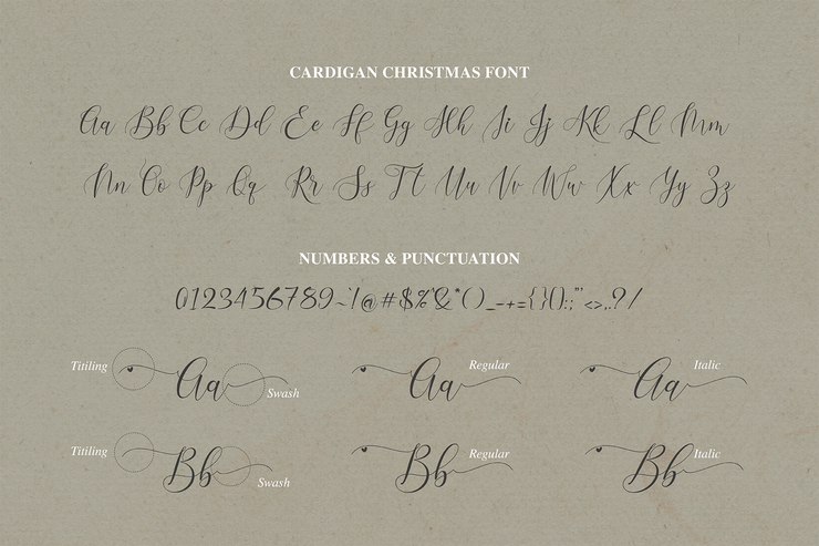 Cardigan Christmas字体 8