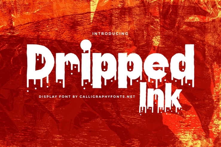 Dripped Ink字体 8