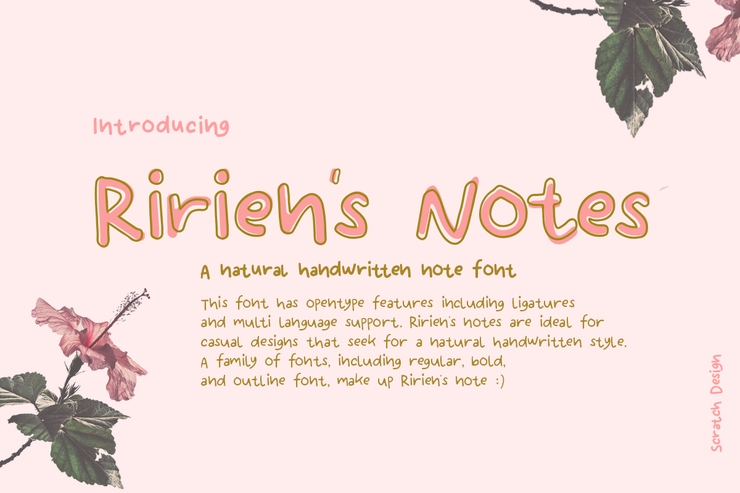 Ririen Note 's字体 7