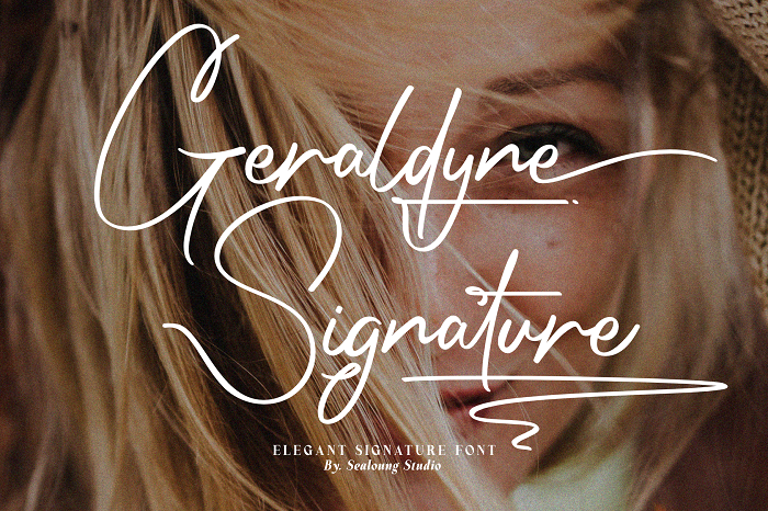 Geraldyne Signature字体 1