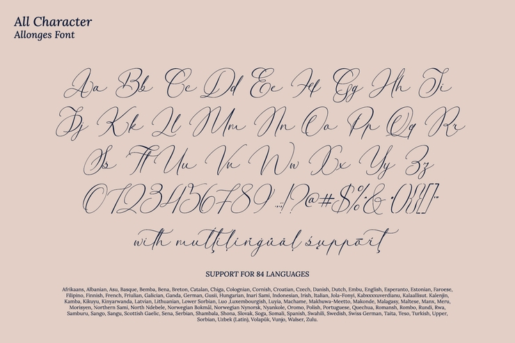 Allonges字体 2