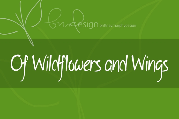 Of Wildflowers and Wings字体 1