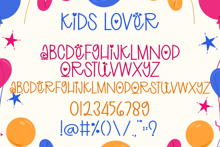 Kids Lover字体 6