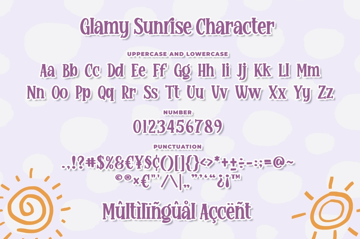 Glamy Sunrise字体 2