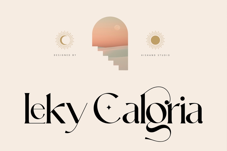 Leky Calgria字体 4