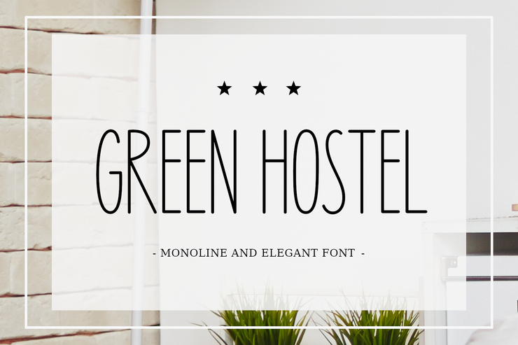 Green Hostel字体 2
