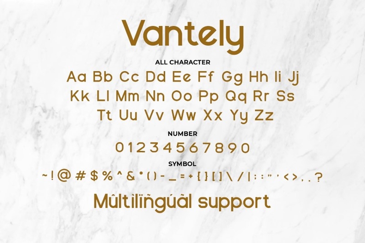 Vantely字体 4