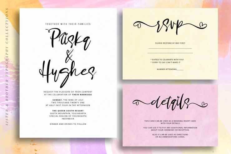 Sister & Brother字体 2