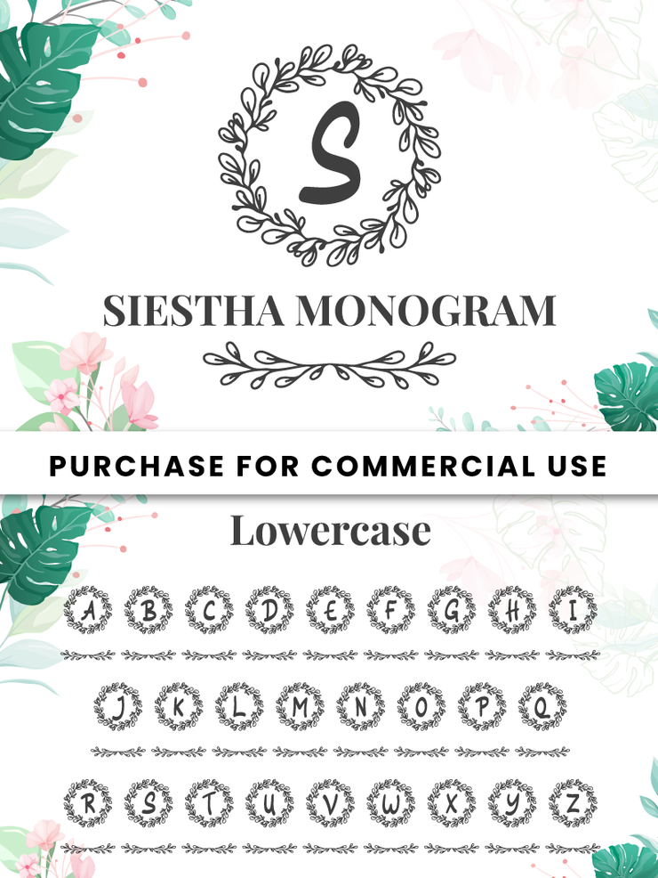 Siestha Monogram字体 3