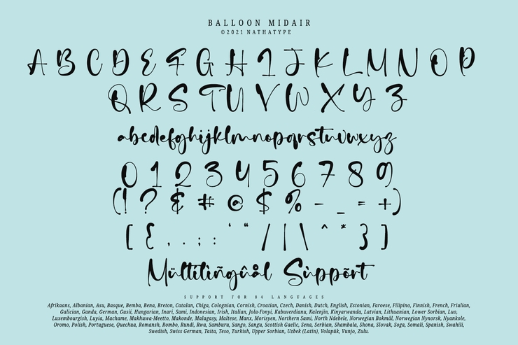 Ballon Midair字体 2