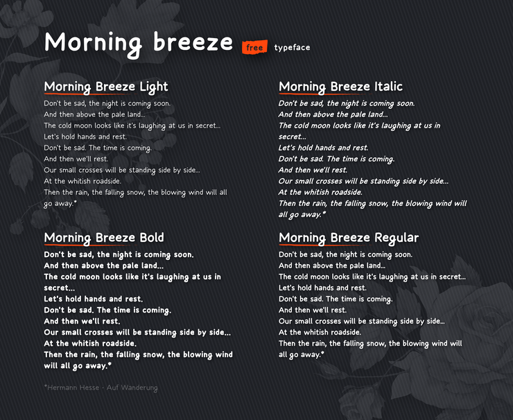 Morning Breeze字体 1