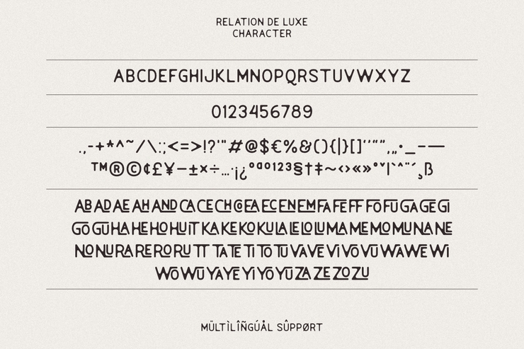 Relation De Luxe字体 4