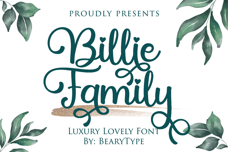 Billie Family字体 3