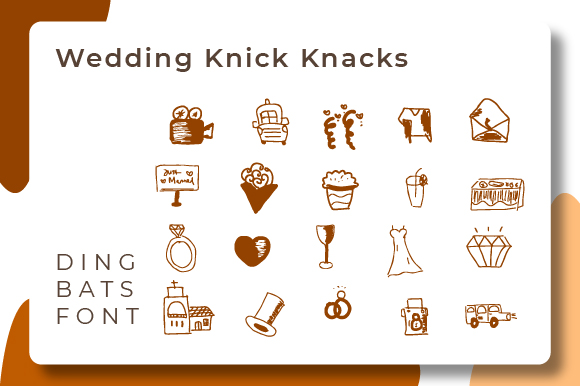 wedding knick knacks字体 1