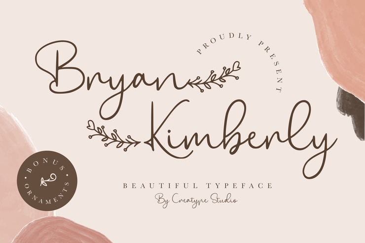Bryan Kimberly Ornament字体 4