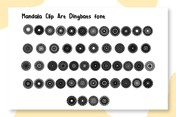 Mandala Clip Art字体 1