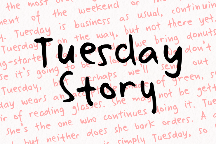 Tuesday Story字体 1