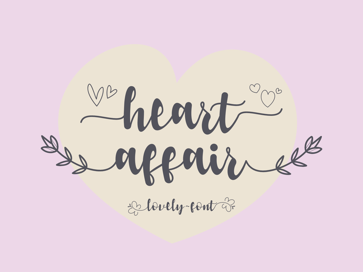 Heart Affair字体 1
