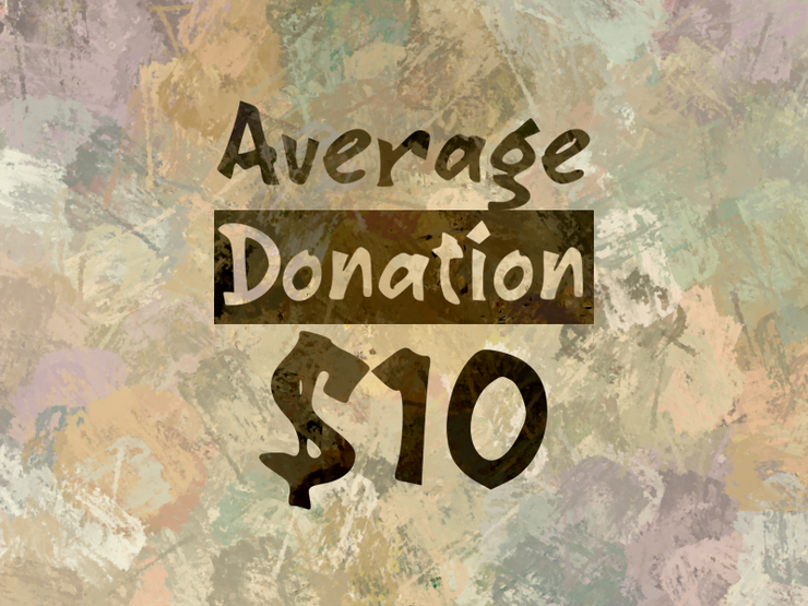 a Average Donation $10字体 1