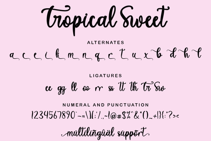 Tropical Sweet字体 7