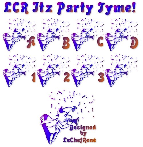 LCR Itz Party Tyme!字体 1