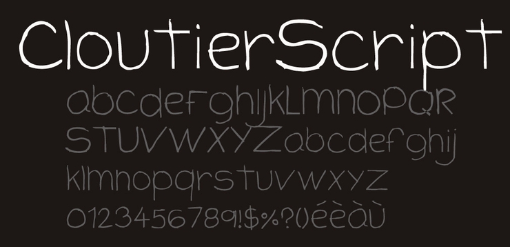 CloutierScript字体 1