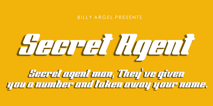 Secret Agent字体 1
