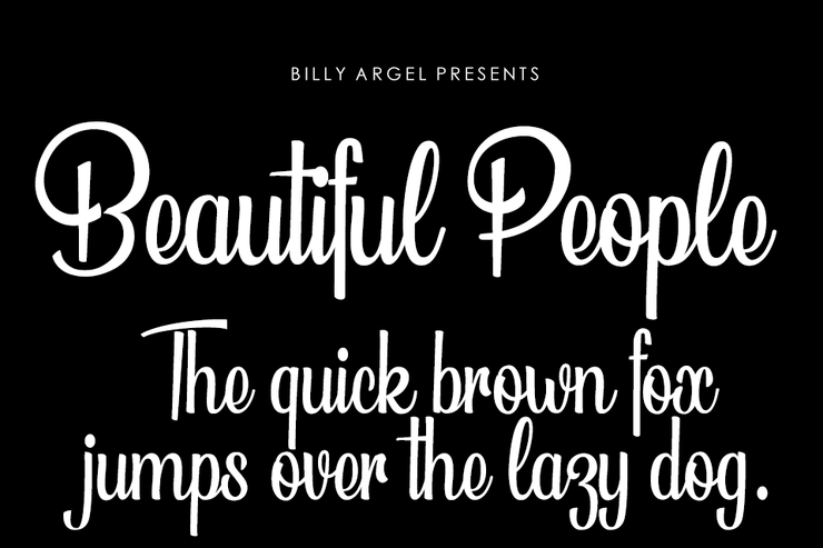 Beautiful People字体 1
