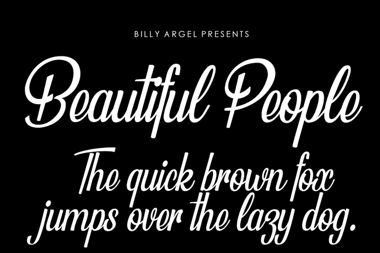 Beautiful People字体 3