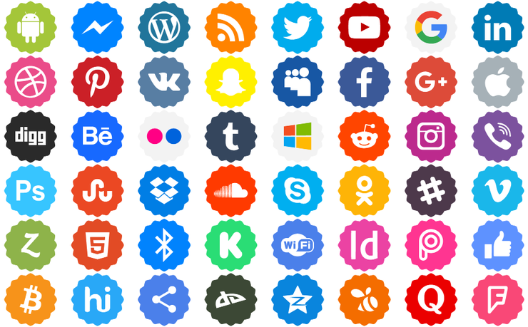 Social Networks Color字体 1