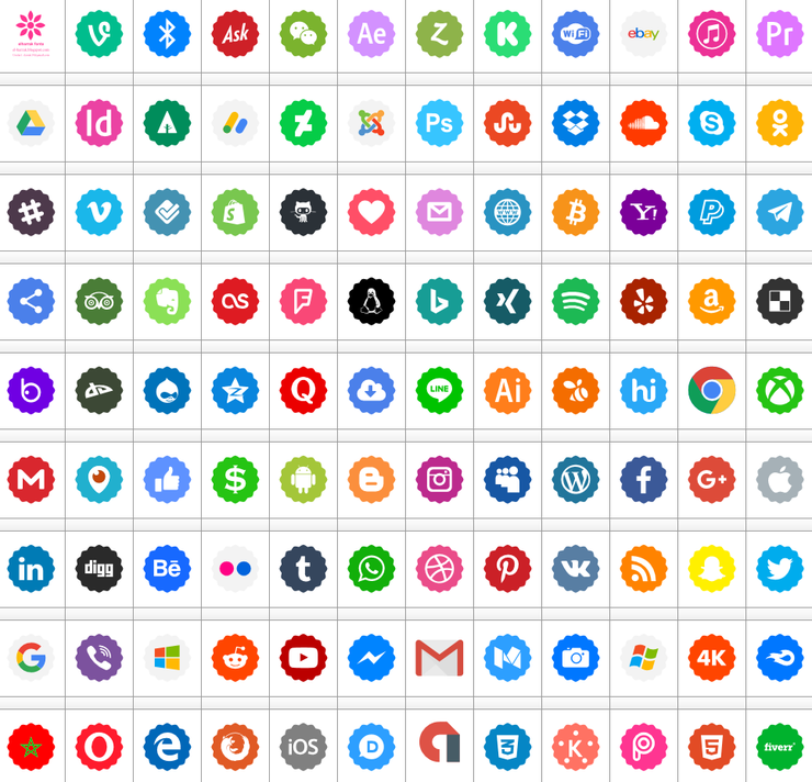 Social Networks Color字体 2