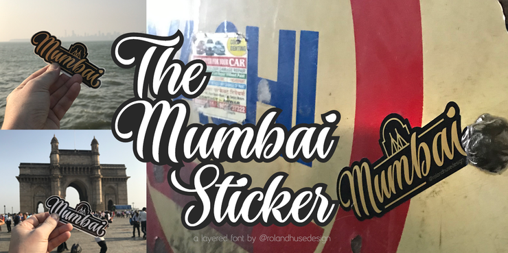 The Mumbai Sticker字体 1