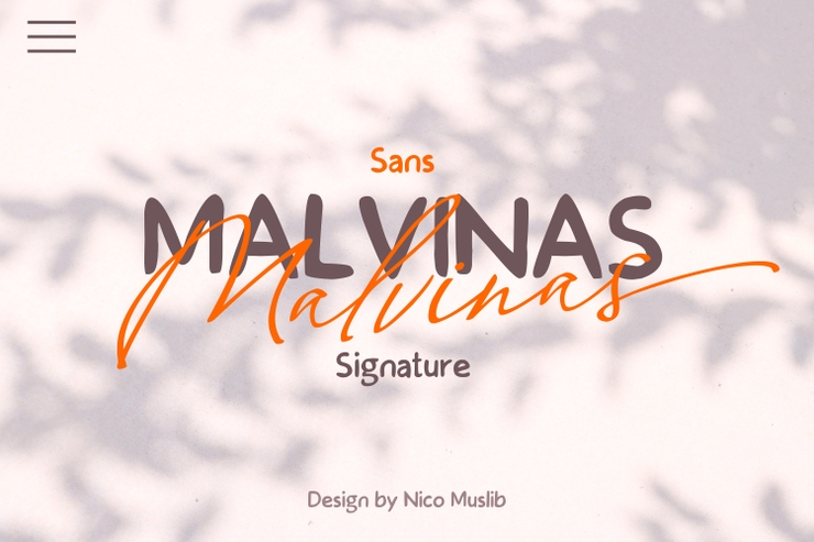 Malvinas Signature字体 2