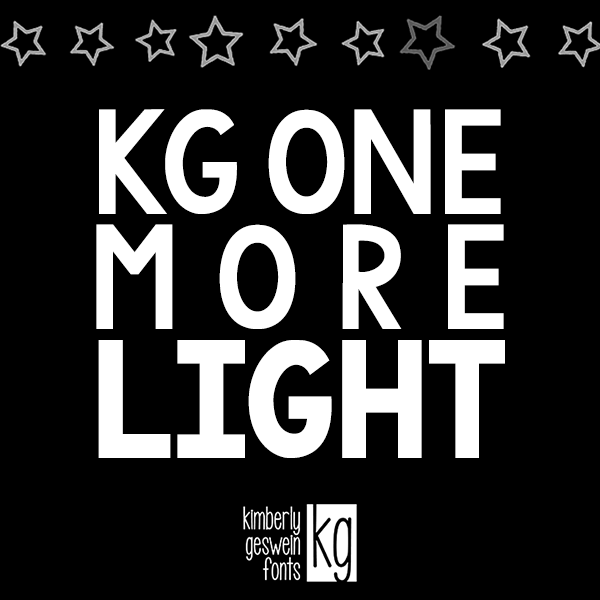KG One More Light字体 1